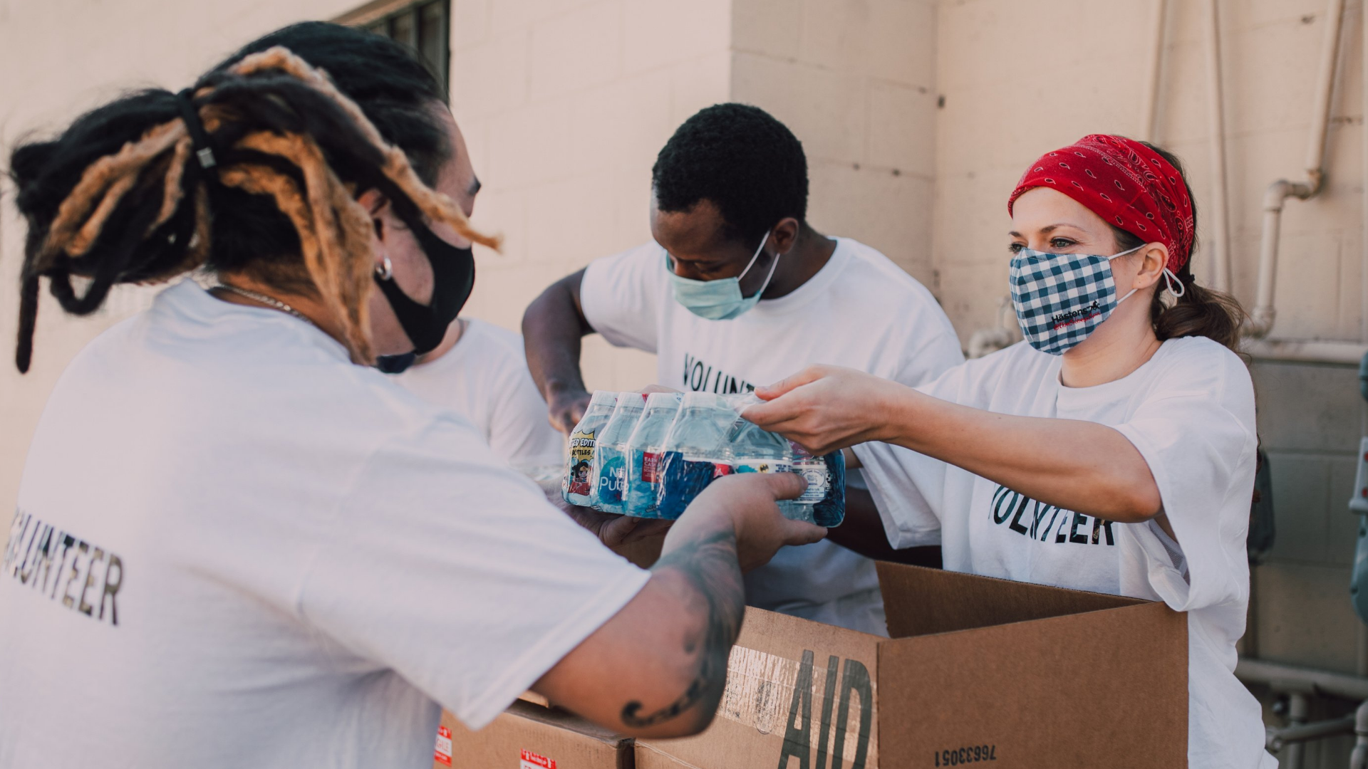 volunteers at a nonprofit organization