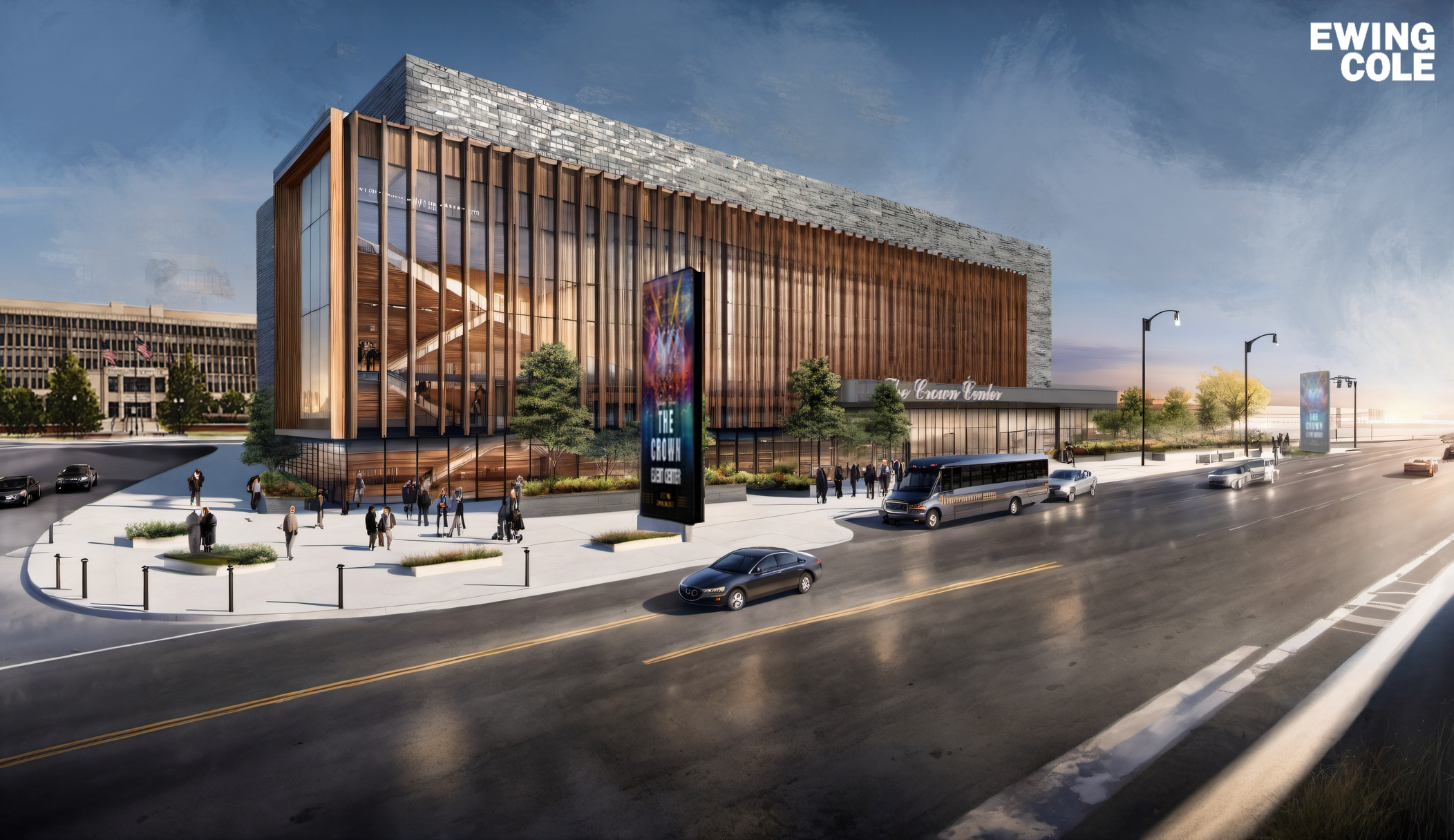 Artist rendering of the new Crown Event Center