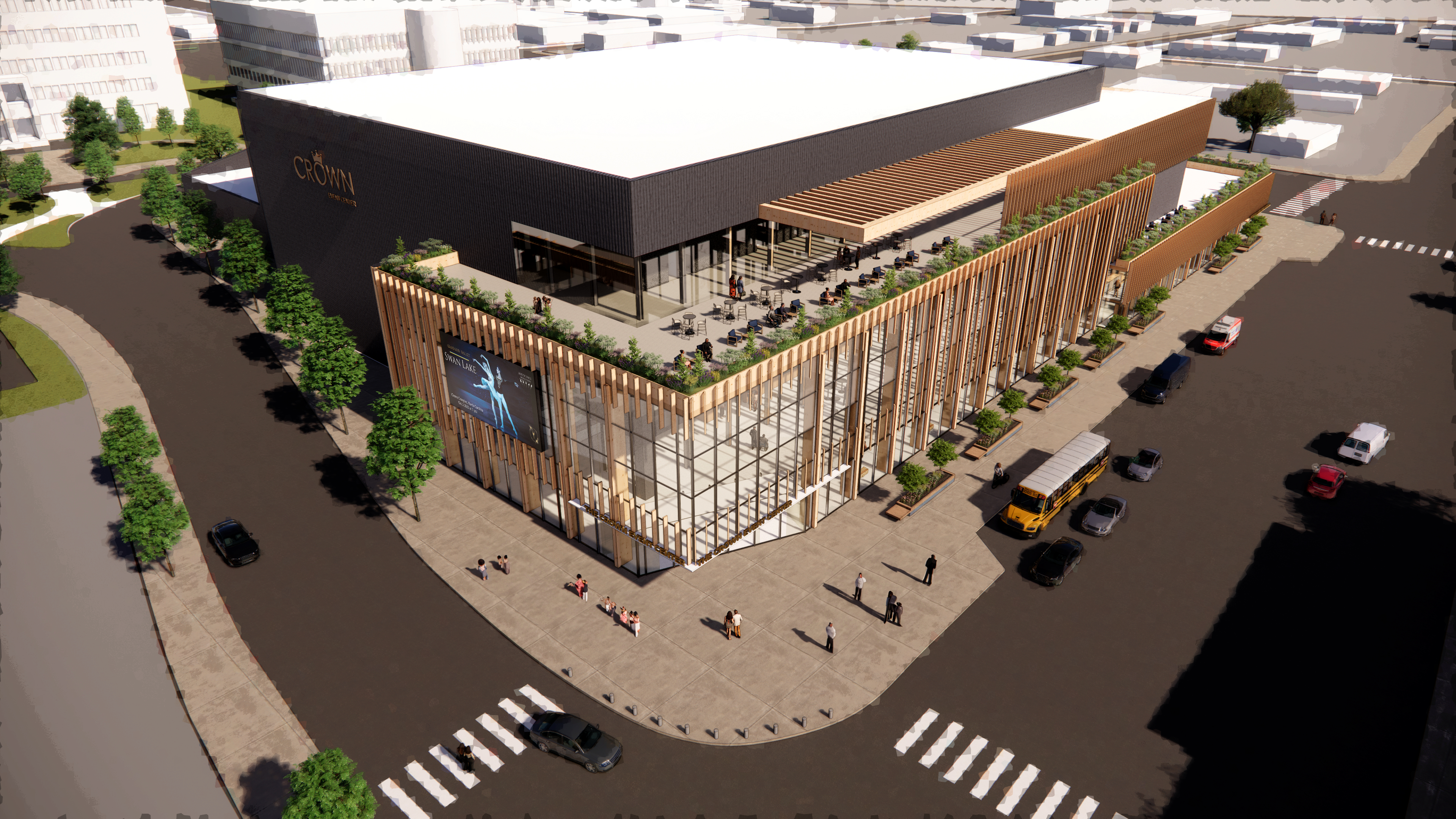 artist rendering of crown event center