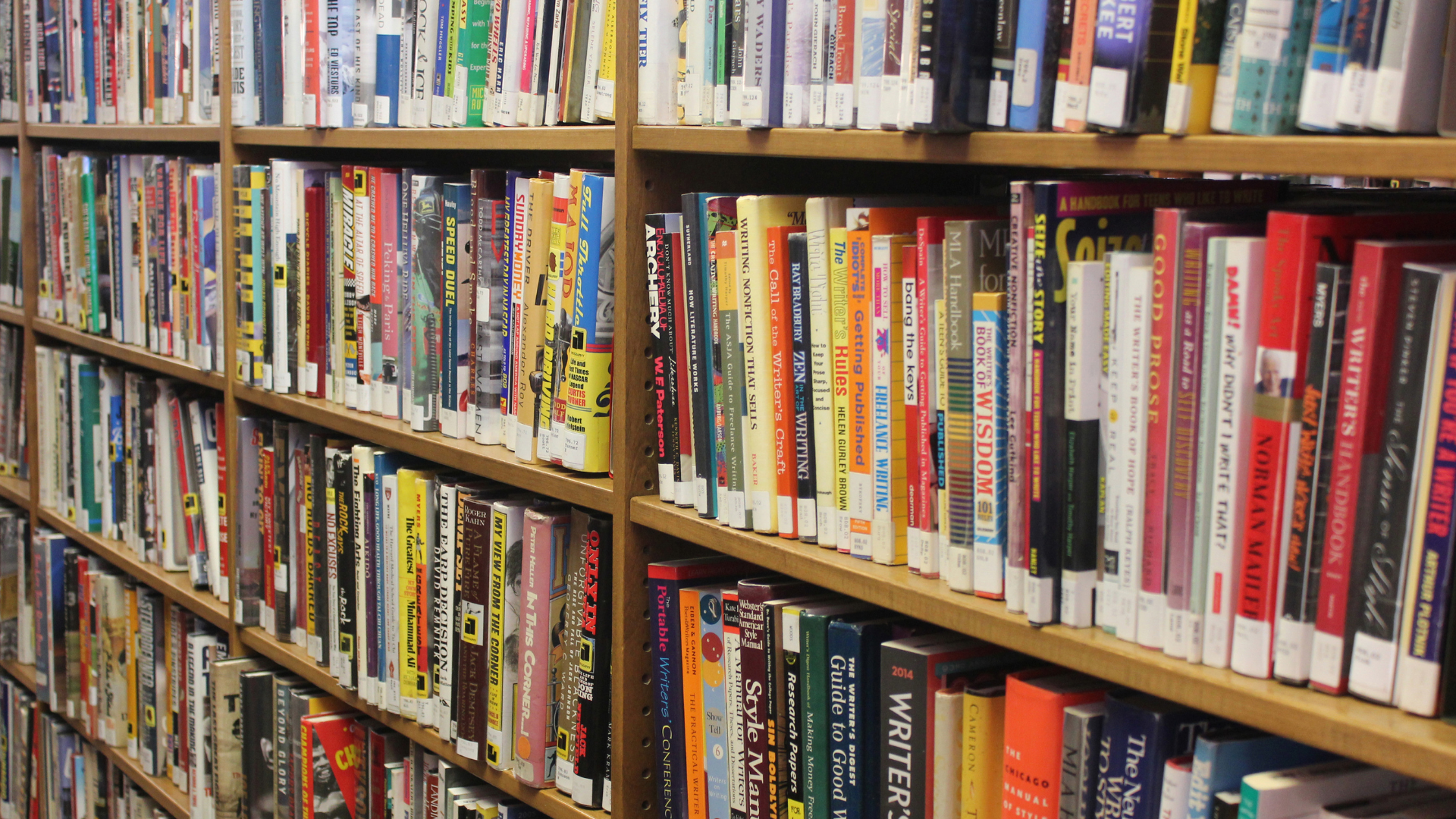 Full bookshelves