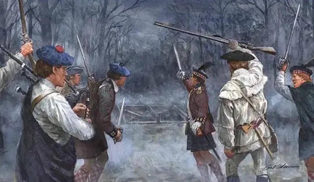 Battle-of-Moores-Creek-Bridge-Loyalists-at-the-Bridge National Park Service.