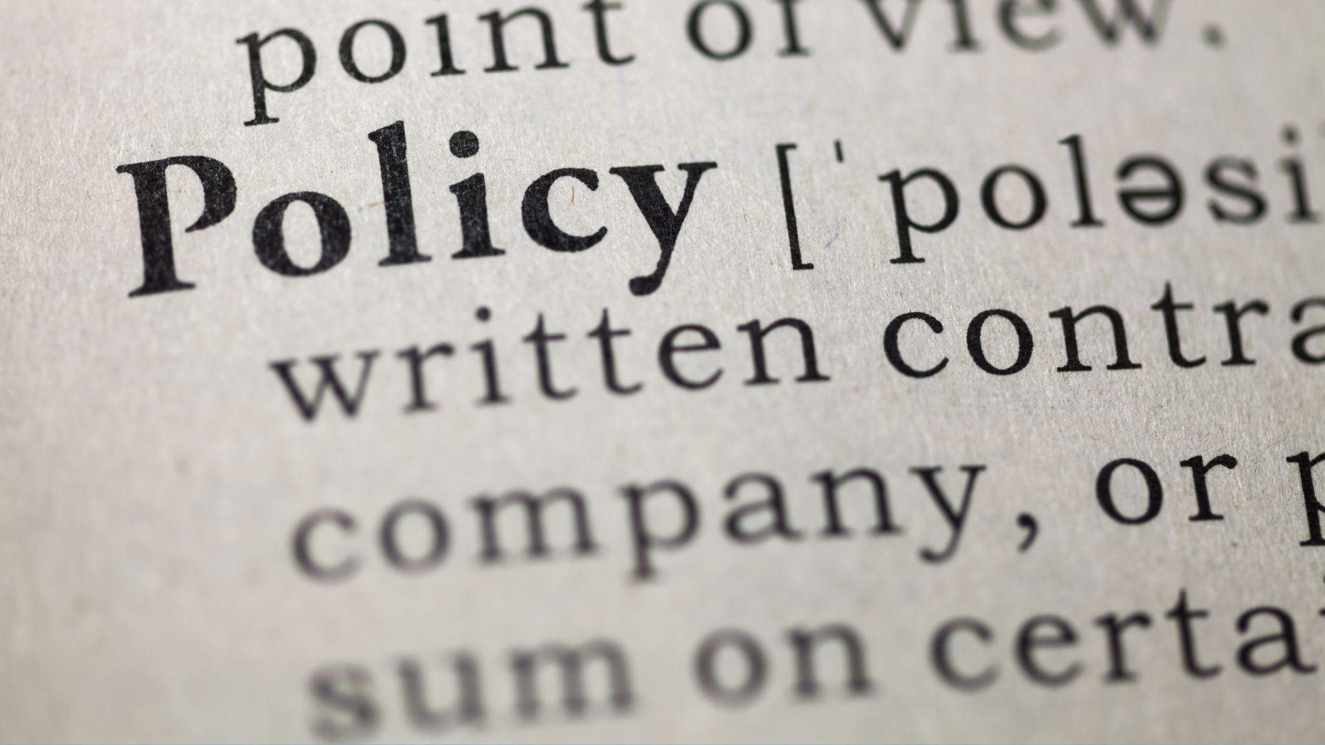 Water and Sewer Policy