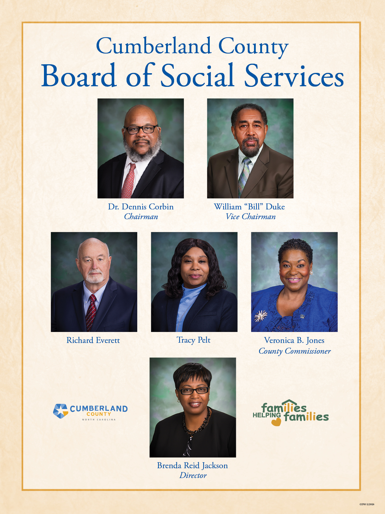 Board of Social Services members. Full listing in text below.